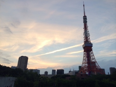 東京タワーと夕焼け.JPGのサムネイル画像